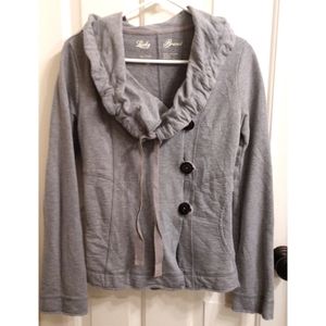 Lucky brand Grey Sweatshirt Light Jacket Sz SP